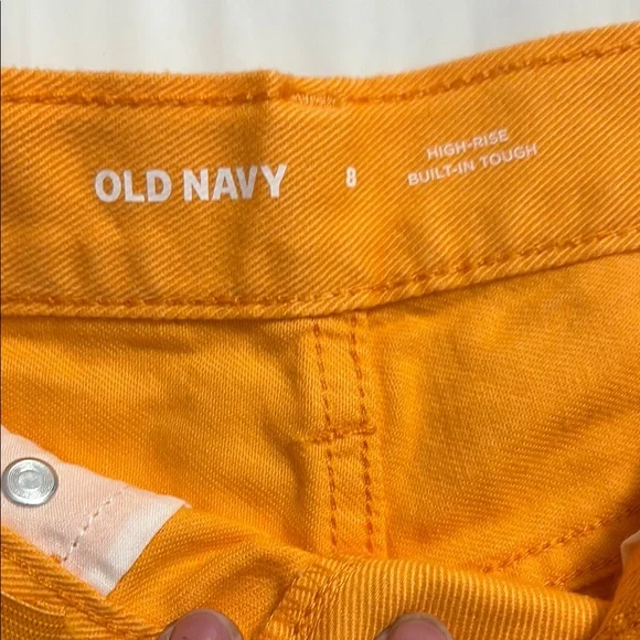 Old Navy Bright Orange Jean Shorts - Picture 2 of 5